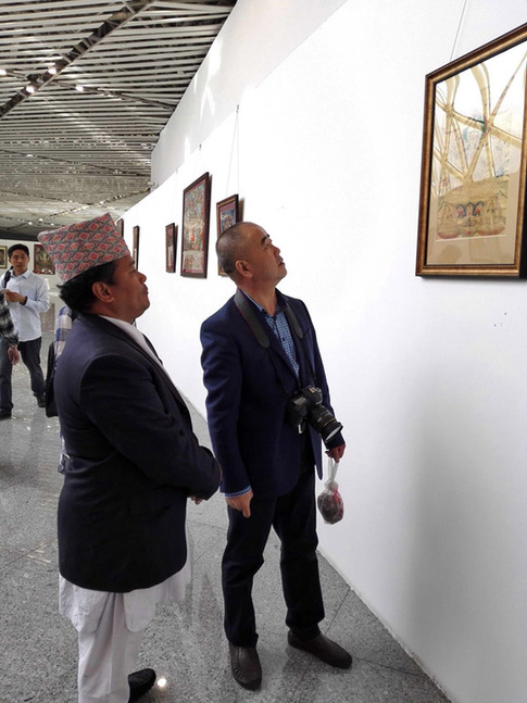 尼泊尔唐卡艺术作品亮相第七届中国画节