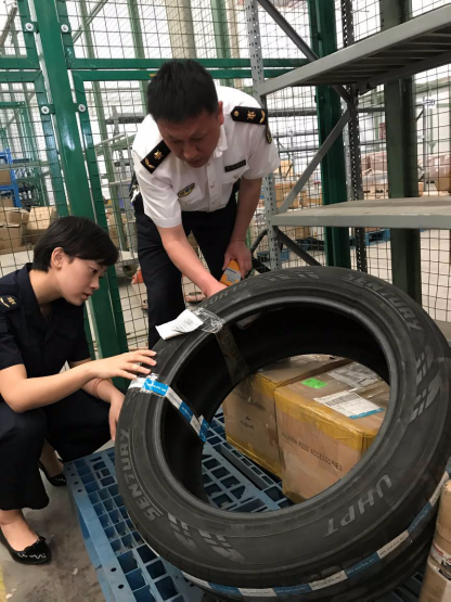 山东青岛机场检验检疫局连续查获无“3C”认证入境轮胎